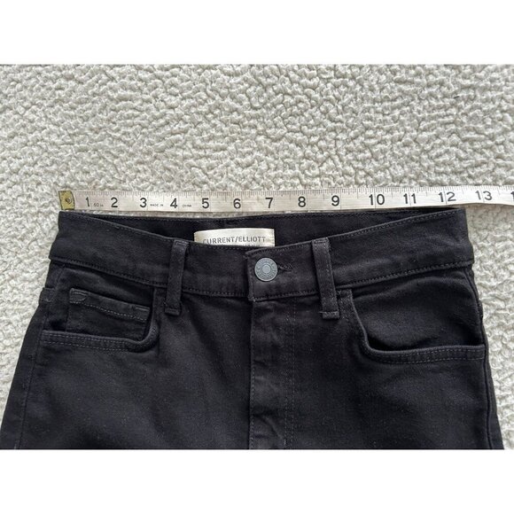 Current Elliott $168 The Soulmate Black High Rise Straight Jeans Women’s Size 23 - Picture 6 of 9